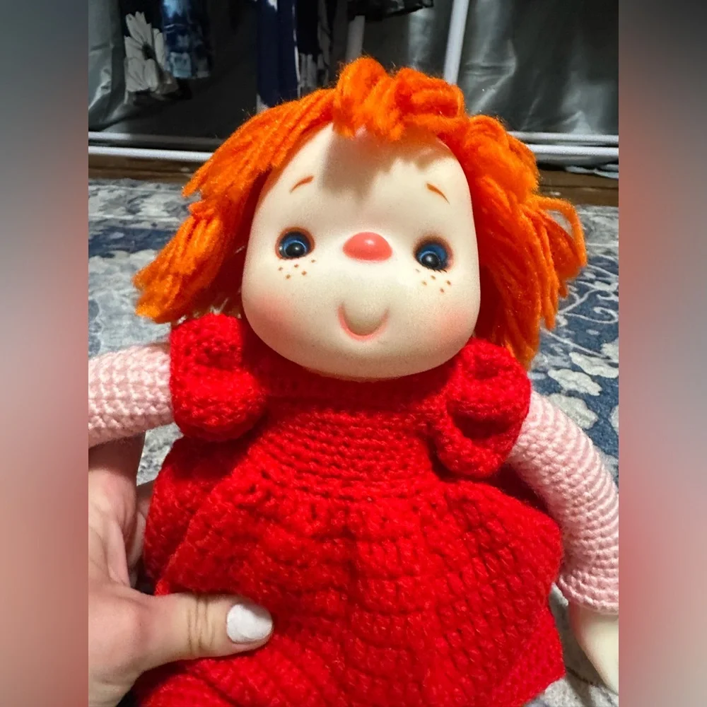 Vintage crochet watermelon doll - Picture 6 of 7